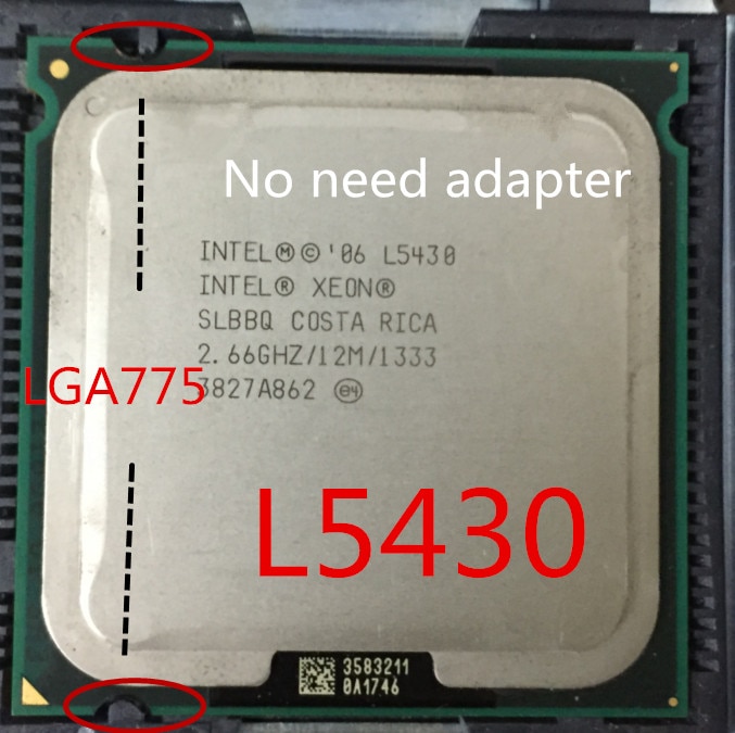   L5430 2.66GHz 12M/1333Mhz CPU LGA775  ..